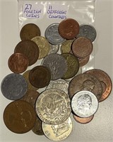 27 Foreign Coins 11 Different Countries