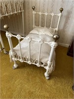 Superb Vintage Wrought Iron Baby / Dolls Bed