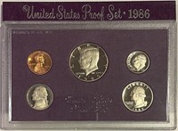 US 1986 PROOF Set - 5 Coins