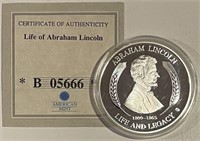 Abraham Lincoln Gettysburg Address Medal