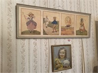 2 x Framed Prints / Photo inc Humpty Dumpty Miss