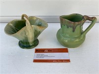 2 x REMUED Australian Pottery Vases / Jug.