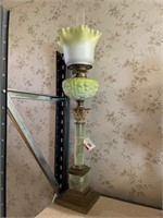 Antique Kerosene Lamp Marble Base H840