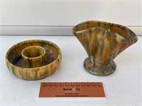 2 x John Campbell Pottery Tasmania Vases. Tallest