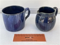 2 x John Campbell Tasmania Pottery Mug Jug Dated