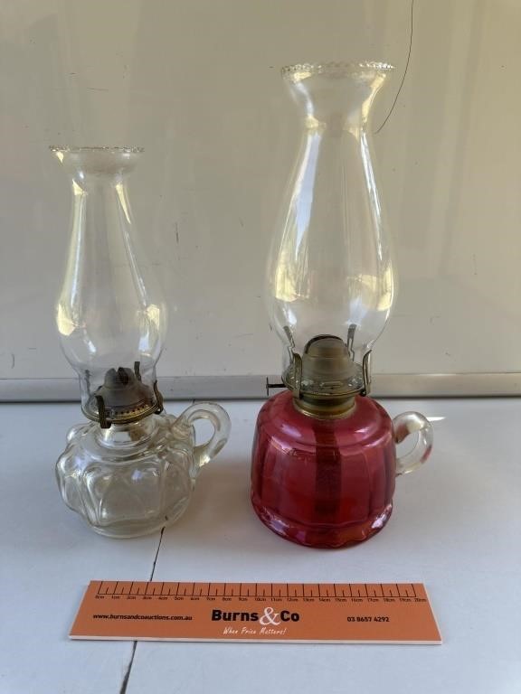 Selection 2 x Kerosene Lamps Largest H300