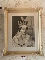 Early Framed Photo Queen Elizabeth 440x540