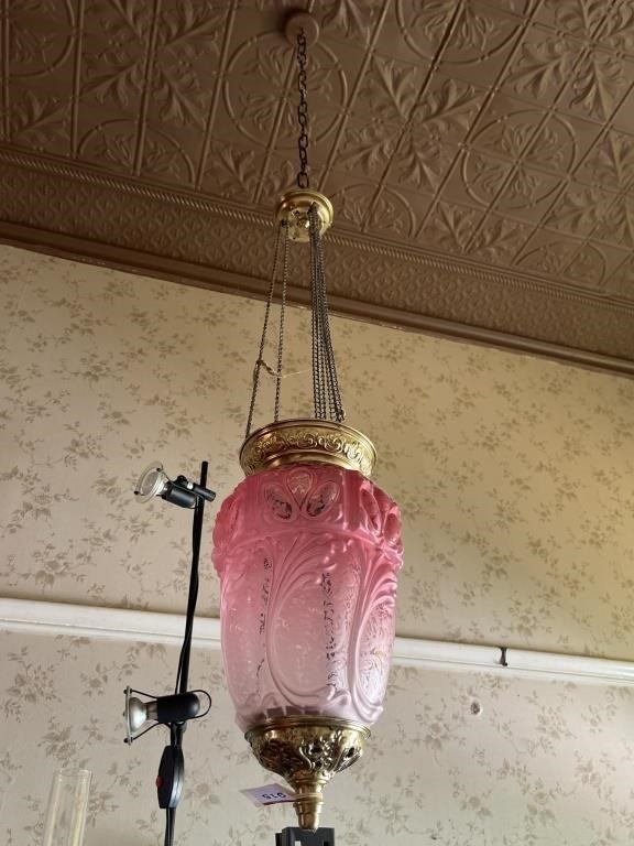 Early Glass Hanging Light L860 plus Chain