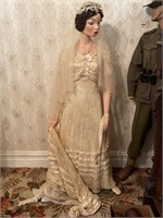 Lady Mannequin in Vintage Wedding Dress