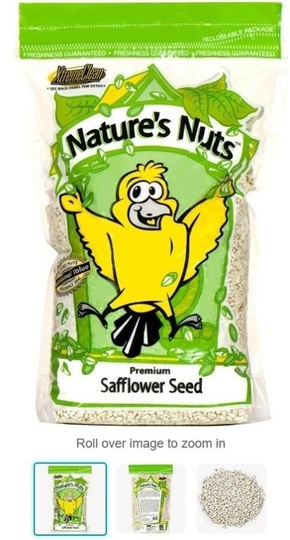 Nature's Nuts Wild bird Safflower Seeds NEW 8# Bag