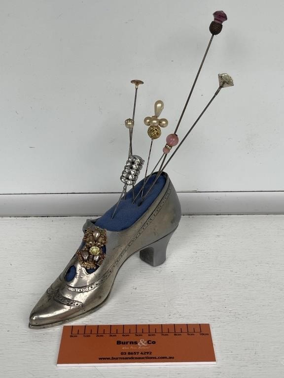 Vintage Shoe w/- Selection Hat Pins