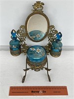 Antique Dressing Table Set inc Mirror Perfume