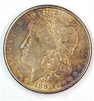 1881-S USA Silver Morgan Dollar UNC - Toned