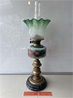 Superb Coloured Glass Kero Lamp H680