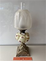 Early Milk Glass Kerosene Lamp H620