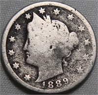 USA 5 Cents Nickel 1889