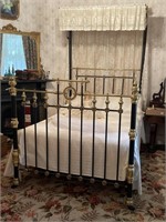 Superb Wrought Iron and Brass Double Bed