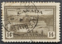 Canada 1946 "Hydro-Electric' 14 Cents Stamp #270
