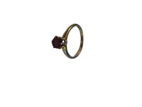 Vintage 14kt Rose Quartz Ring Size 6.5