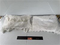 2 x Lace Table Cloths in Carry Covers