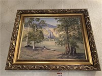 Early Framed Australian Countryside Painting