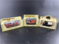Assorted die cast cars in box