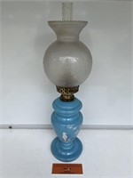 Superb Early Blue Kerosene Lamp H580
