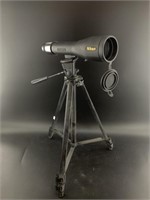 Lot with a Nikon 16-47 X60 spotting scope with cas