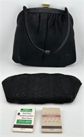 Set of two vintage little black dress purses
