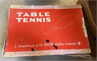 Vintage Coca - Cola Table Tennis set