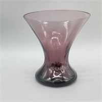 Morgantown Glass Amethyst Hourglass Vase