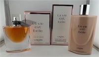 La Vie Est Belle parfum and matching lotion set