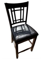 Leather Seated Wooden Dining Chair *pre-owned*