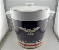 Thermo- Serv Red White Blue Ice Bucket w/ an eagle
