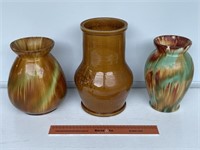 Selection 3 Pieces Australian Pottery Unstamped