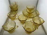 Vintage yellow Federal Glass lot 2