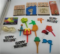 Craft and Birthday cake deco lot