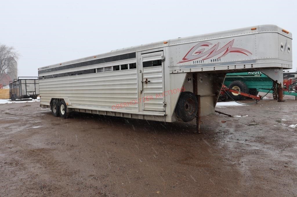 2008 Feather Lite 7x30 aluminum livestock trailer