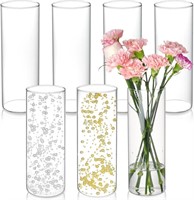 $43  7pcs 10 Glass Cyl. Vases - Flowers & Candles