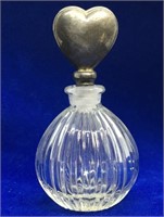 International Silver Co Ribbed Glass Perfume