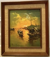 original SIGNED oil painting By Ngai Sing