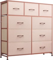 $86  WLIVE 9-Drawer Dresser  Pink/Rose Gold