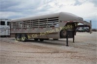 WYATT 6' 8" X 24' STOCK TRAILER W/ FULL TOP