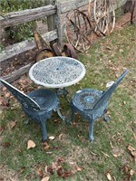 Wrought Iron Table & 2 Chairs (heavier style)