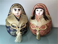 Vintage Japanese Wedding Doll Couple Roly Poly