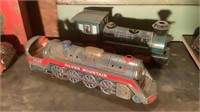 (2) Vintage Tin Metal Train Engine Toys (as is)