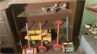 Small Shelf, Tonka Dump-truck, Push Toys, Skates