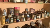 Shelf Of Antique & Vintage Bottles & Products