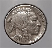 BUFFALO NICKEL- 1937-P