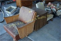 OLD KIDS ROCKING CHAIRS & END TABLE